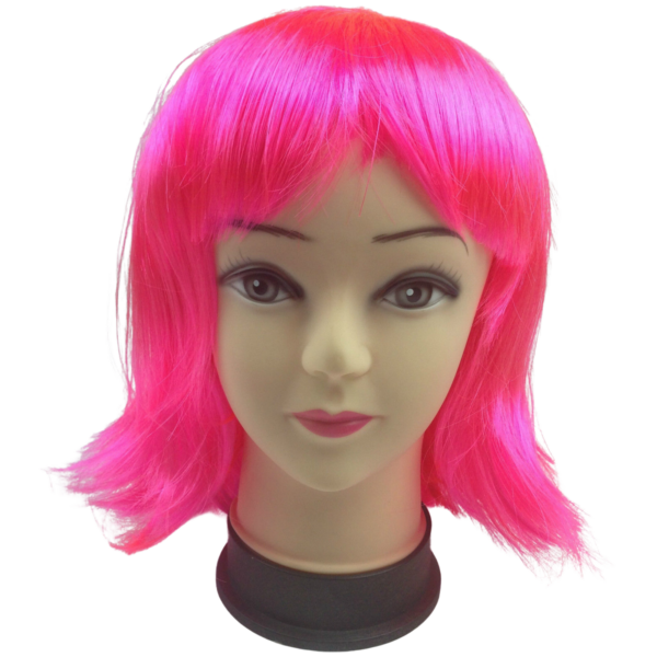 HomeDiscount-Bob Wig Costume Short Straight Fringe Cosplay Party Full Hair Womens Fancy Dress