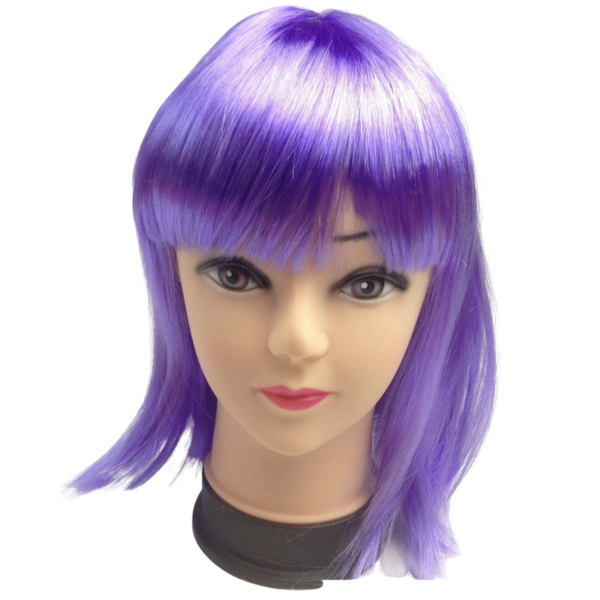 HomeDiscount-Bob Wig Costume Short Straight Fringe Cosplay Party Full Hair Womens Fancy Dress