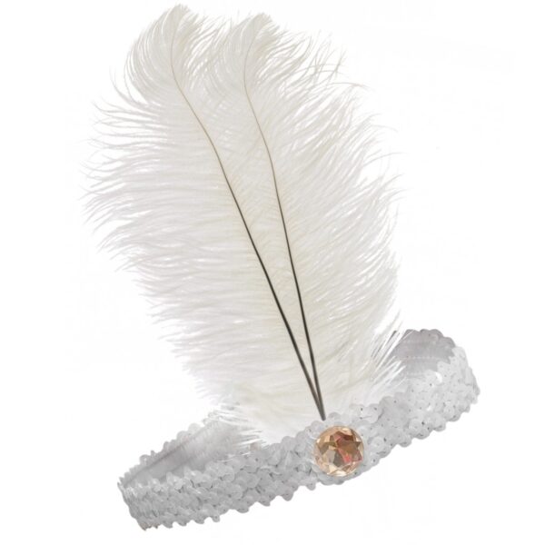 HomeDiscount-1920s FLAPPER HEADBAND Headpiece Feather Sequin Charleston Costume Gatsby Dance