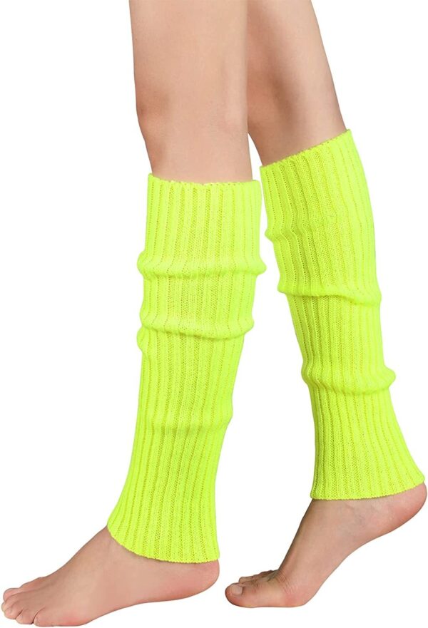 HomeDiscount-Pair of Womens Leg Warmers Disco Winter Knit Dance Party Crochet Legging Socks C