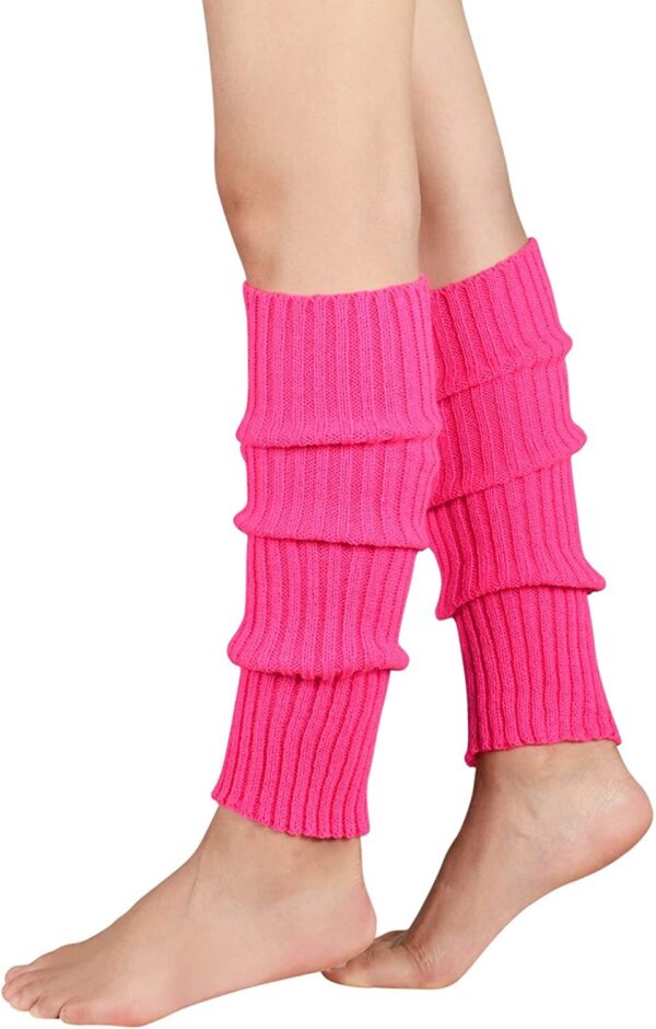 HomeDiscount-Pair of Womens Leg Warmers Disco Winter Knit Dance Party Crochet Legging Socks C