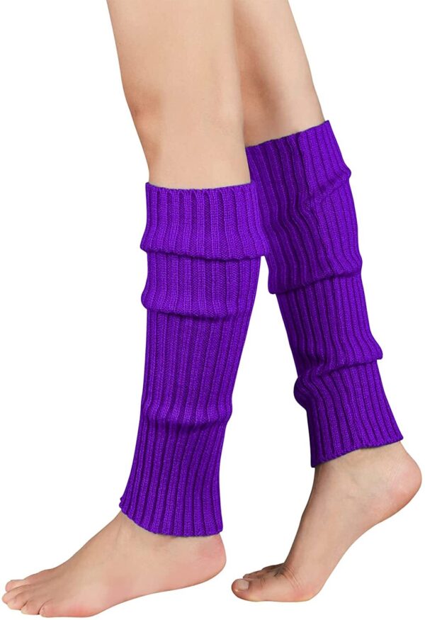 HomeDiscount-Pair of Womens Leg Warmers Disco Winter Knit Dance Party Crochet Legging Socks C