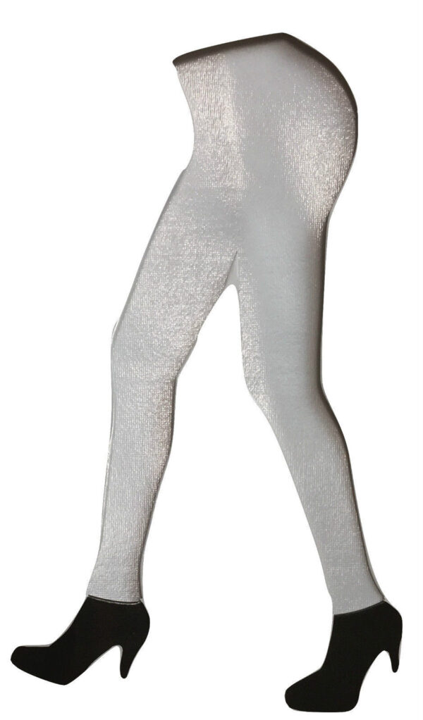 HomeDiscount-DELUXE METALLIC LEGGINGS Shiny Neon Stretch Dance Costume Fancy Dress Party - Wh