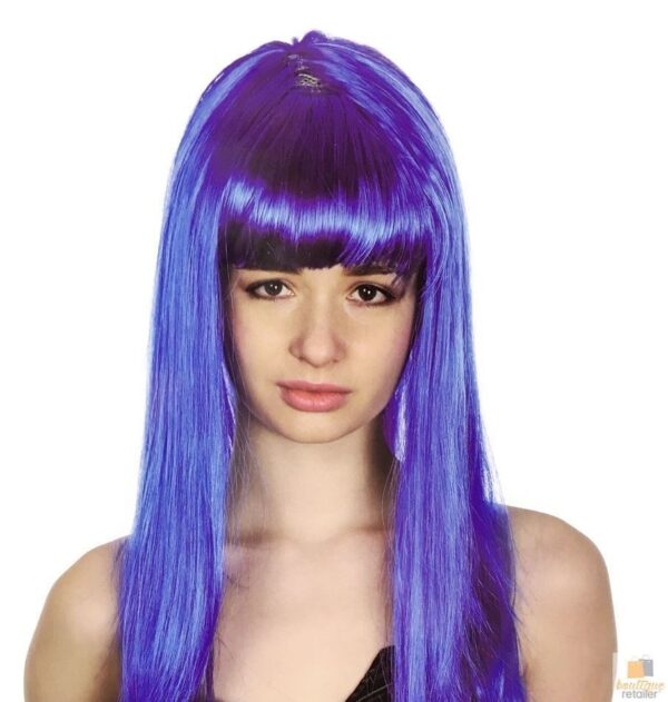 HomeDiscount-LONG WIG Straight Party Hair Costume Fringe Cosplay Fancy Dress 70cm Womens - Bl