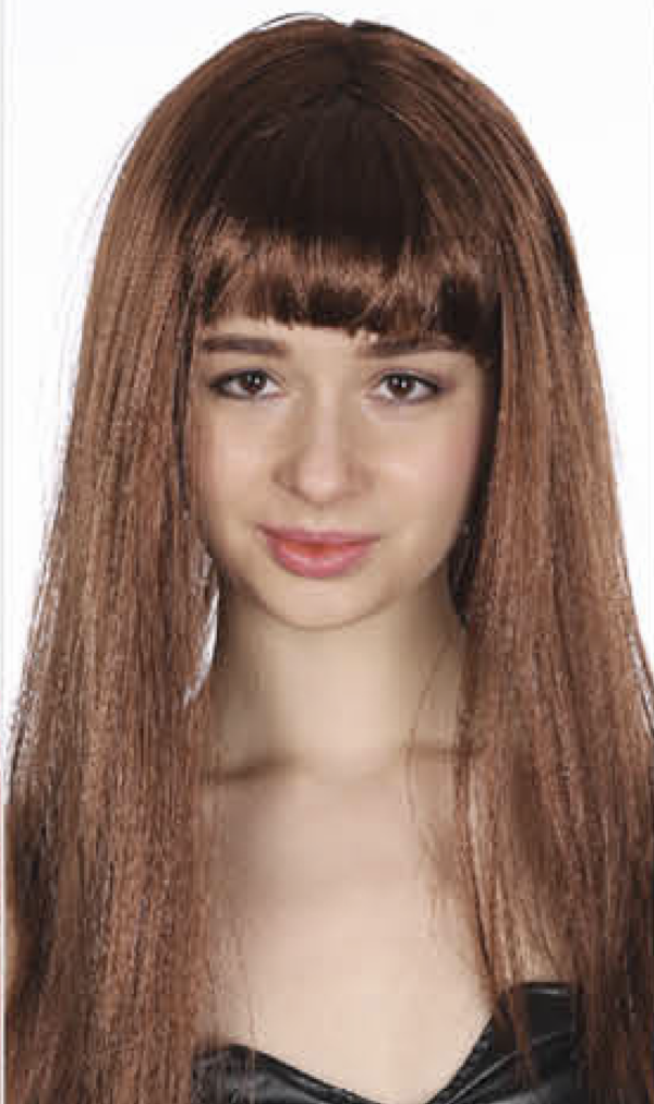 HomeDiscount-LONG WIG Straight Party Hair Costume Fringe Cosplay Fancy Dress 70cm Womens - Br