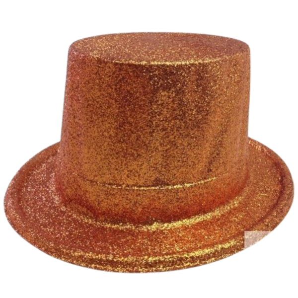 HomeDiscount-GLITTER TOP HAT Fancy Party Plastic Costume Tall Cap Fun Dress Up Sparkle - Oran