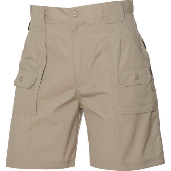 HomeDiscount-HUSKI Mens Cargo Shorts Work Casual Workwear - Bone - 2XL (102cm Waist)