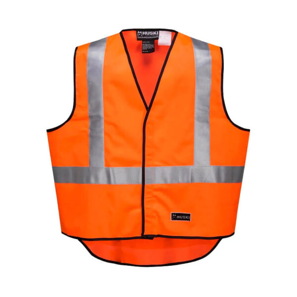 HomeDiscount-HUSKI Hi Vis Patrol Vest  Reflective Tape Safety Workwear High Visibility - Oran