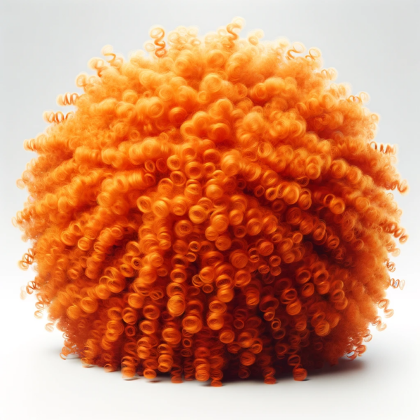 HomeDiscount-Jannik Sinner Inspired Wig Curly Afro Party Costume Tennis Dress Up - Orange