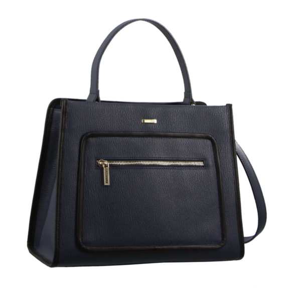 HomeDiscount-Morrissey Ladies Italian Structured Leather Tote Bag Handbag Womens - Navy