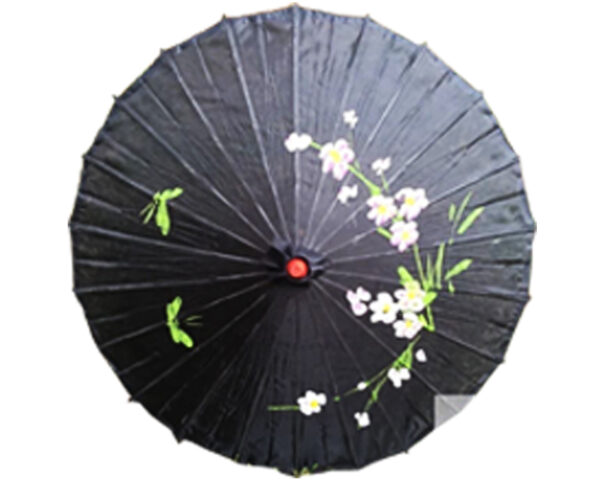 HomeDiscount-PARASOL UMBRELLA Chinese Japanese Bamboo Flower Pattern Fabric 80cm Diameter - B