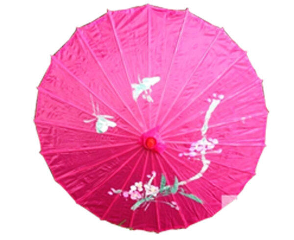 HomeDiscount-PARASOL UMBRELLA Chinese Japanese Bamboo Flower Pattern Fabric 80cm Diameter - H