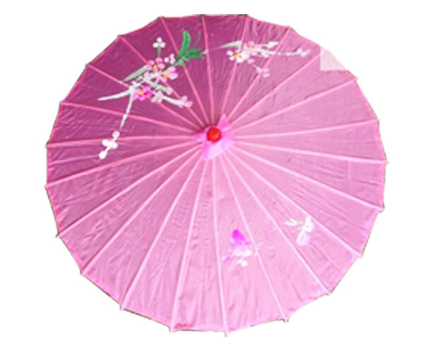 HomeDiscount-PARASOL UMBRELLA Chinese Japanese Bamboo Flower Pattern Fabric 80cm Diameter - L