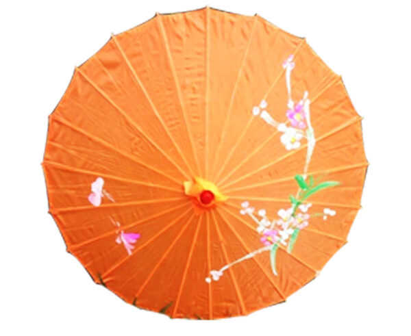 HomeDiscount-PARASOL UMBRELLA Chinese Japanese Bamboo Flower Pattern Fabric 80cm Diameter - O