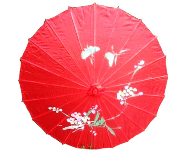 HomeDiscount-PARASOL UMBRELLA Chinese Japanese Bamboo Flower Pattern Fabric 80cm Diameter - R