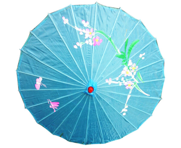 HomeDiscount-PARASOL UMBRELLA Chinese Japanese Bamboo Flower Pattern Fabric 80cm Diameter - S