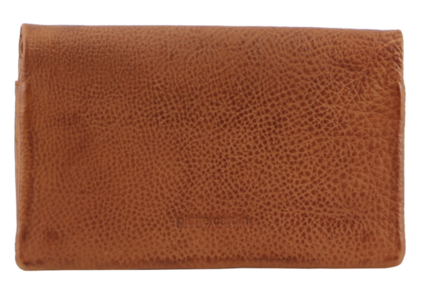 HomeDiscount-Pierre Cardin Ladies Womens Genuine Leather Bi-Fold RFID Purse Wallet - Cognac