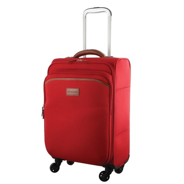 HomeDiscount-Pierre Cardin 40L Cabin Soft-Shell Suitcase Travel Luggage Bag 4-Wheel Case - Re