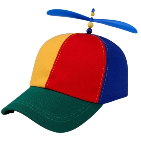 HomeDiscount-Propeller Helicopter Hat Clown Cap Jester Tweedledee Costume Windmill Snap