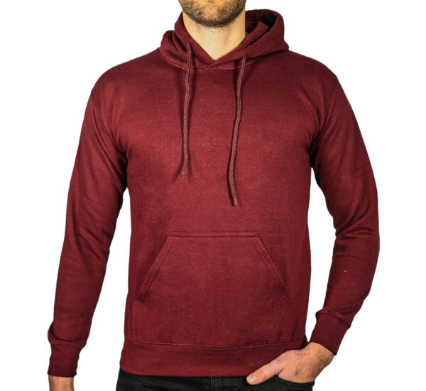 HomeDiscount-Adult Mens 100% Cotton Fleece Hoodie Jumper Pullover Sweater Warm Sweatshirt - M