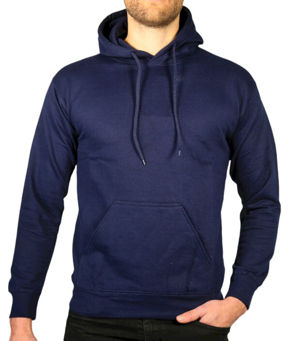 HomeDiscount-Adult Mens 100% Cotton Fleece Hoodie Jumper Pullover Sweater Warm Sweatshirt - N