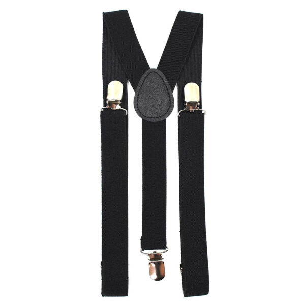 HomeDiscount-Mens Suspenders Braces Adjustable Strong Clip On Elastic Formal Wedding Slim - B