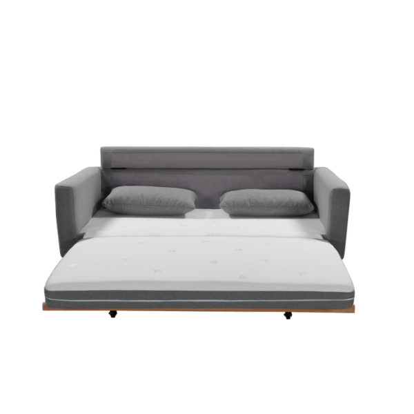 HomeDiscount-SHASA 2 Seater Pull-out Sofa bed Grey celadon