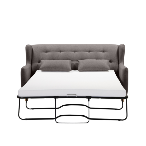 HomeDiscount-MARQUIS 2 Seater Sofa bed with Separate Foam Mattress-Dark grey