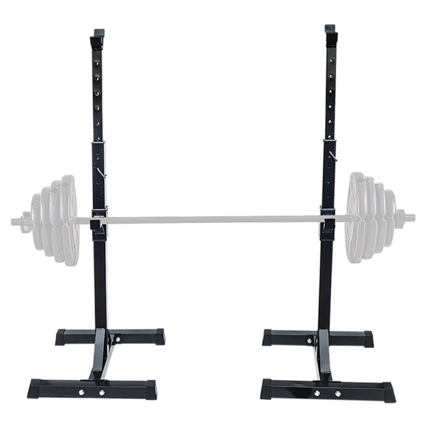 HomeDiscount-Pair of Adjustable Squat Rack Sturdy Steel Barbell Bench Press Stands GYM/HOME