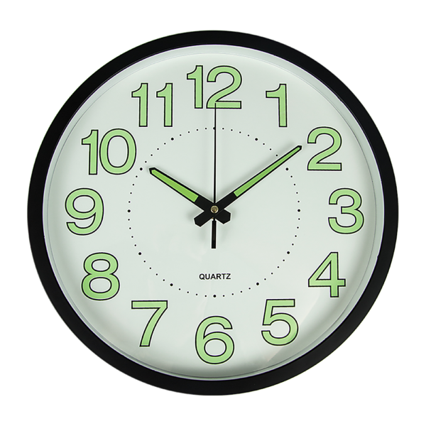 HomeDiscount-305mm Luminous Wall Clock Glow In The Dark Silent Quartz Indoor Home Modern Cloc