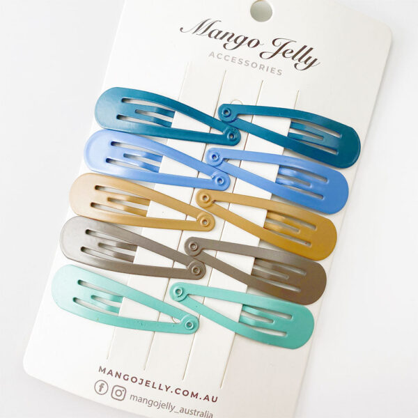 HomeDiscount-MANGO JELLY Everyday Snap Hair Clips (5cm) - Natural - Three Pack