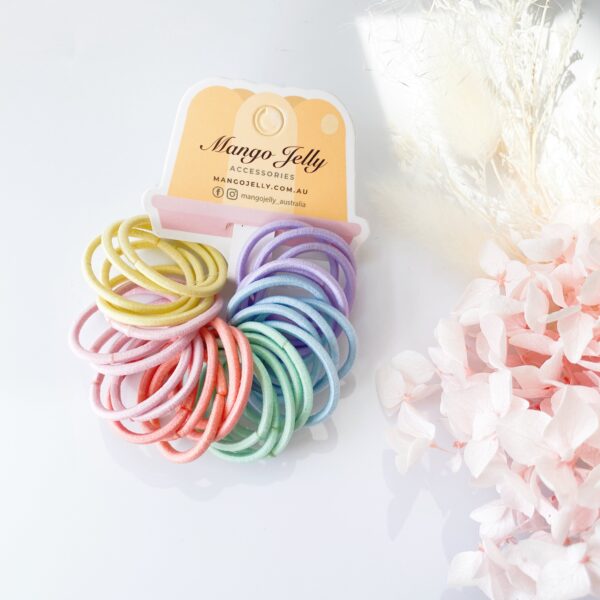 HomeDiscount-MANGO JELLY Kids Hair Ties (3cm) - Classic Candy -Twin Pack