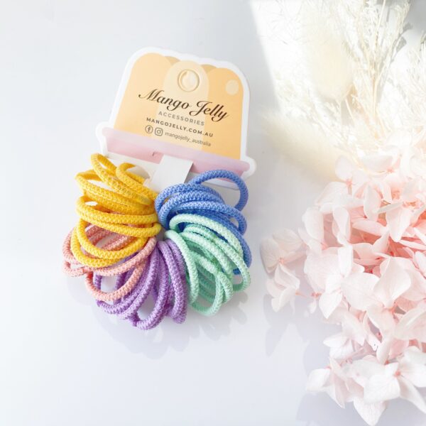 HomeDiscount-MANGO JELLY Kids Hair Ties (3cm) - Ring Candy - Six Pack