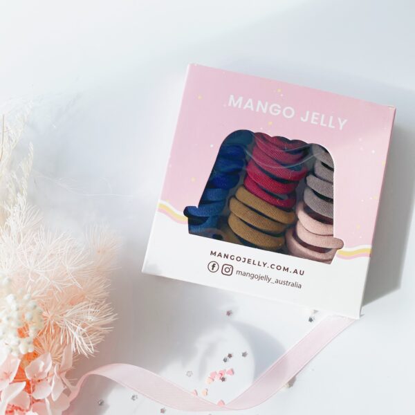 HomeDiscount-MANGO JELLY Metal Free Hair Ties (3cm) - EarthTone 36P - Six Pack