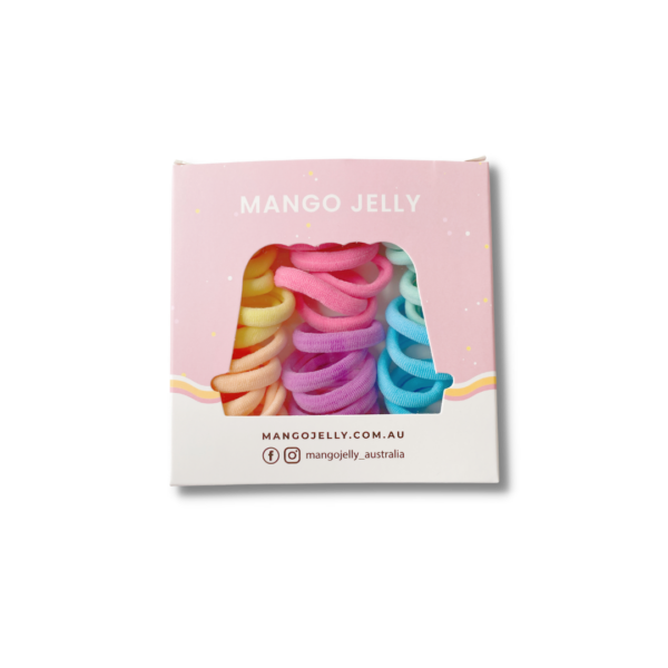 HomeDiscount-MANGO JELLY Metal Free Hair Ties (3cm) - Classic Pastel 36P - One Pack