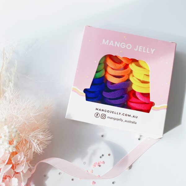 HomeDiscount-MANGO JELLY Metal Free Hair Ties (3cm) - Retro 36P - One Pack