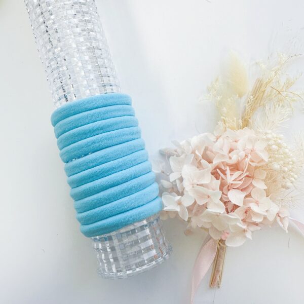 HomeDiscount-MANGO JELLY Metal Free Hair ties (4.5cm) - School Colour Light Blue 10P - One Pa