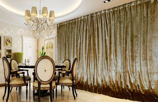 HomeDiscount-Large Thick Velvet Curtains Warp Knitted Velvet 550x270cm+30 Hooks Pinch Pleat