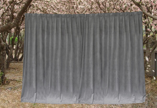 HomeDiscount-Large Thick Velvet Blockout Curtains 550x 230cm PINCH PLEAT 2 panel+Hooks Grey