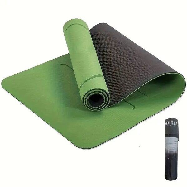 HomeDiscount-Sport TPE Yoga Mat Exercise Workout Mats Fitness Mat for Home Gym Green 8mm