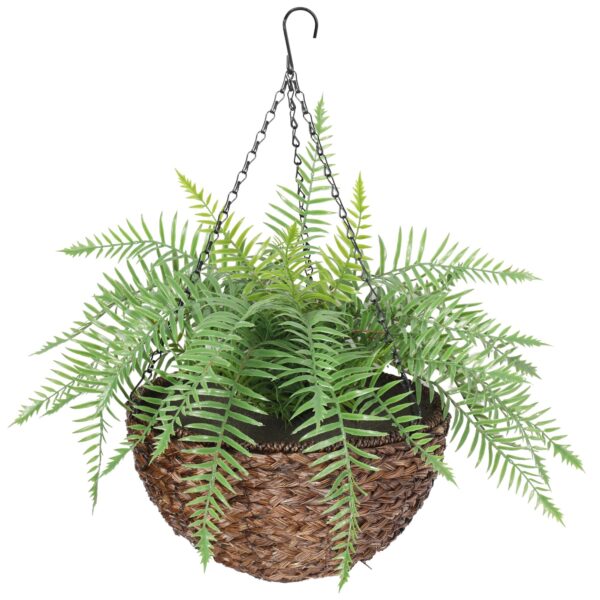 HomeDiscount-Large Artificial Hanging Basket (Fern Hanging Basket)