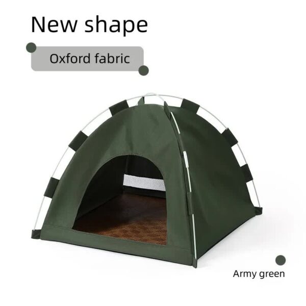 HomeDiscount-Outdoor Cat House Pet Tent -Windproof and Dustproof Shelter for Small Pets  Gree