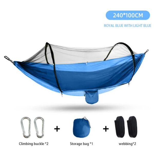 HomeDiscount-Outdoor Camping Hammock with Mosquito Net - 240x100cm Lightweight Portable Hammo