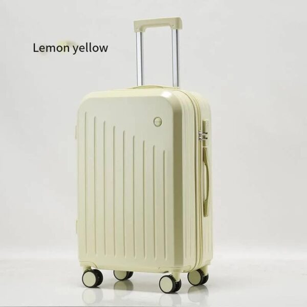 HomeDiscount-Smart Carry-On Luggage with Cup Holder & USB Charging Port - Yellow Color Spinne