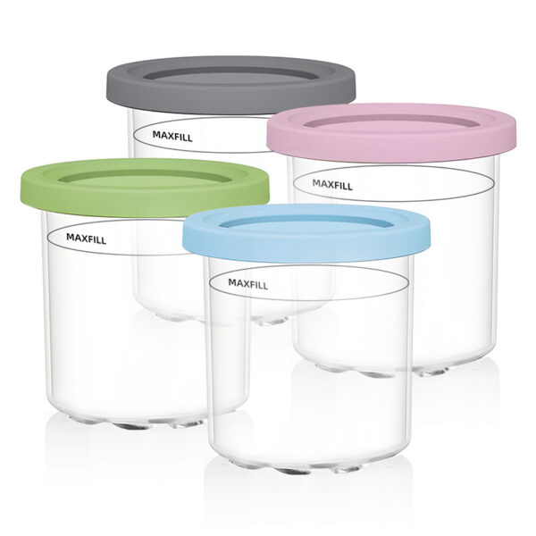 HomeDiscount-Four-color Set Durable Food Storage Containers – Multi-Color BPA-Free Airtight C