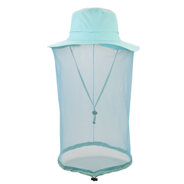 HomeDiscount-Azure Outdoor Mosquito Net Hat - Sun Protection and Insect Repellent Bucket Hat