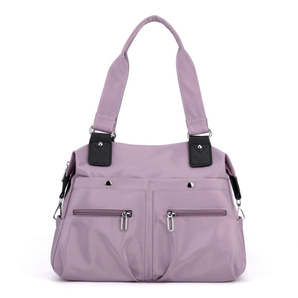 HomeDiscount-Purple Stylish Nylon Large Capacity Tote Bag for Work and Commute