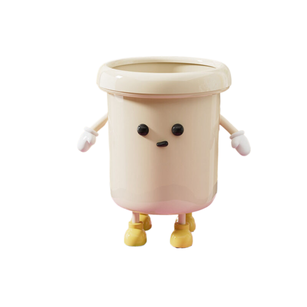 HomeDiscount-Mushroom-Shaped Trash Can-14L  2 hands 4 feet + eyes