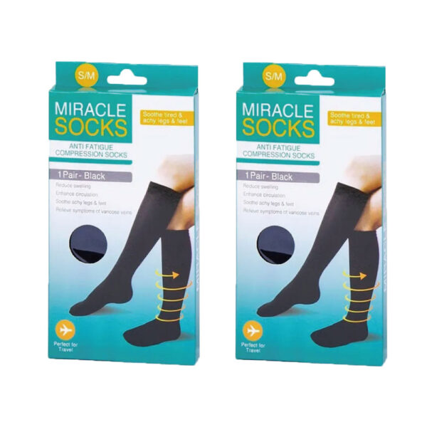 HomeDiscount-2x Miracle Compression Socks - Large/XL