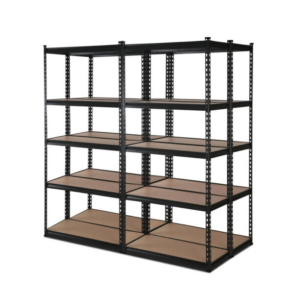 HomeDiscount-4x1.5M Garage Shelving Warehouse Rack Pallet Racking Storage Shelve Black